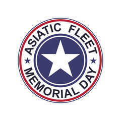 asiatic fleet memorial day background vector illustration