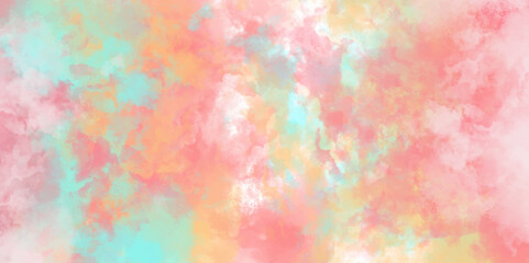 multicolor watercolor paper textured illustration with splashes. colorful watercolor for background .Abstract art hand paint .Abstract Illustration wallpaper. Brush strokes painting.