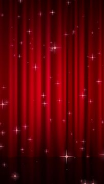 Sparkling Red Theater Curtain Background