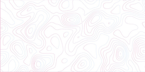 Ocean topographic line map with curvy wave isolines vector illustration. Abstract topographic contours map background, Vector contour topographic map. Cartography texture abstract banner use..