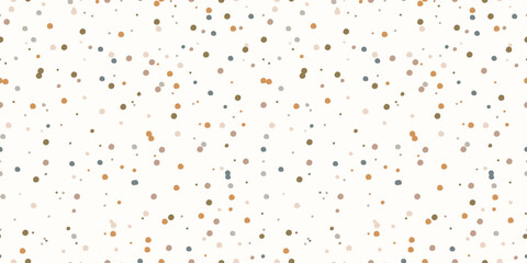 Seamless confetti pattern with dots. Pastel boho bolts. Vector bohemian background for wrapping paper. Abstract pastel splatter. For print templates or textiles.	