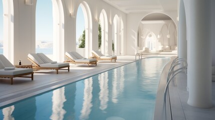 luxury swimming pool - obrazy, fototapety, plakaty