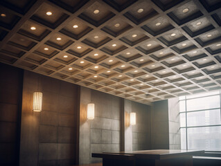 Cement panel ceiling square block