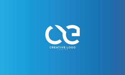 CE OE Abstract initial monogram letter alphabet logo design