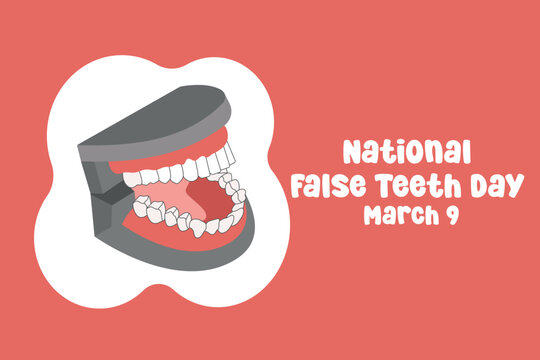 vector graphic of National False Teeth Day ideal for National False Teeth Day celebration.