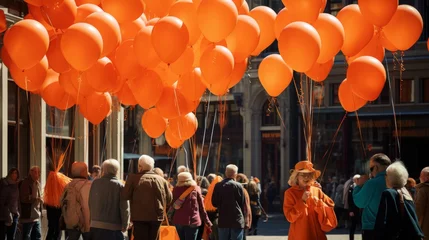 Fotobehang A Time for Unity and National Pride in the Netherlands, King's Day, Koningsdag © nataliya_ua
