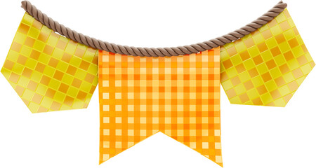 bandeira 3d de sao joao, bandeira com textura de pano festa junina