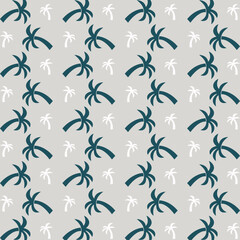 Fototapeta na wymiar Palm Tree icon blue repeating trendy pattern colorful vector illustration background