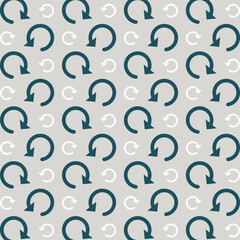 Reload icon blue repeating trendy pattern colorful vector illustration background