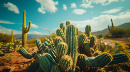 Cactus in desert. 