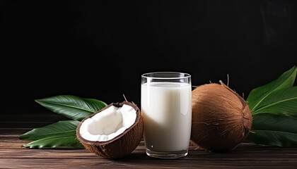 coconut milk in a glass