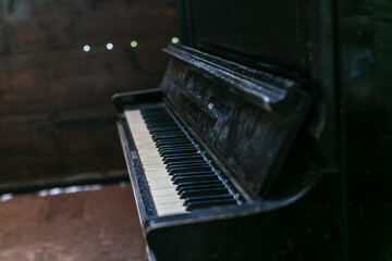 dusty old piano keyboard