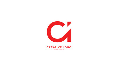 CI Abstract initial monogram letter alphabet logo design