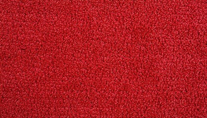 Red-colored textured carpet background viewed flat, from above