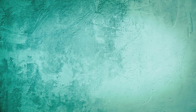 Light blue green white abstract background. Toned rough concrete wall surface