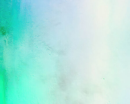 Light blue green white abstract background. Toned rough concrete wall surface