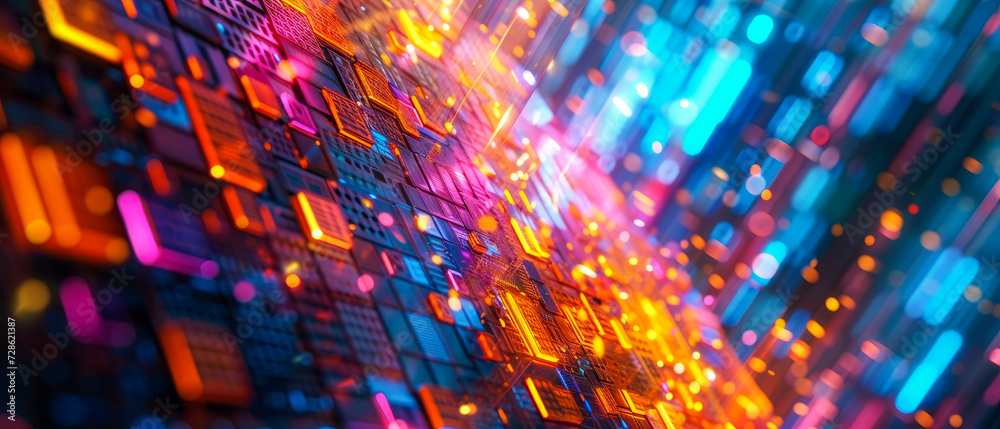 Wall mural technology tech digital computer network