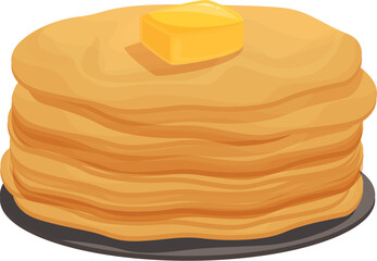 Family pancakes icon cartoon vector. Restaurant food. Menu celebration - obrazy, fototapety, plakaty