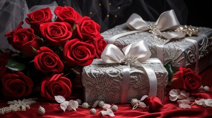   classic gift of red roses
