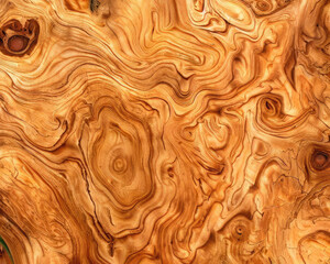 Olive Wood Texture Background, Solid Wooden Burr or Burl Pattern
