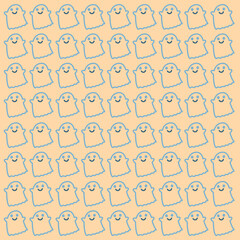 CUTE HALLOWEEN GHOSTS PATTERN TEXTURE BACKGROUND VECTOR