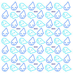 CUTE HALLOWEEN GHOSTS PATTERN TEXTURE BACKGROUND VECTOR