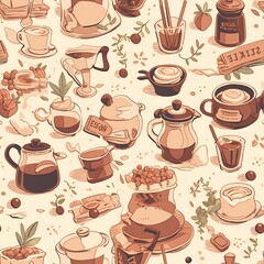 Coffee and Tea Pattern