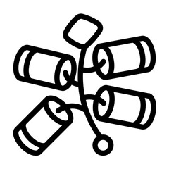 Firecracker icon with line style