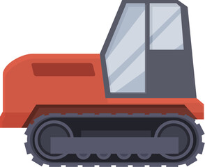 Construction crawler icon cartoon vector. Vehicle road. Machine excavator