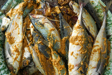 Grilled fish with traditional Indonesian spices and grilled with natural and simple firewood