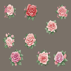 Watercolor Flowers ,Clipart