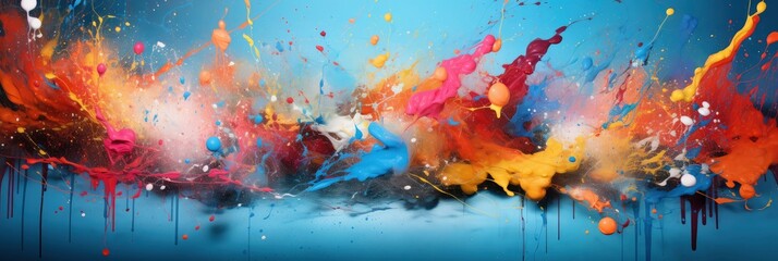 A Vibrant Abstract Painting Studio, Background Image, Background For Banner, HD