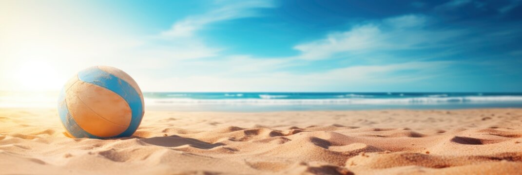 A Vibrant Beach Volleyball Gradient Backgrond, Background Image, Background For Banner, HD