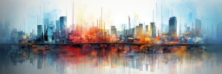 A Vibrant Fusion Of Abstract Urban, Background Image, Background For Banner, HD