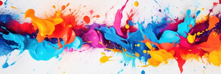 A Vibrant Paint Splatter Pattern, Background Image, Background For Banner, HD