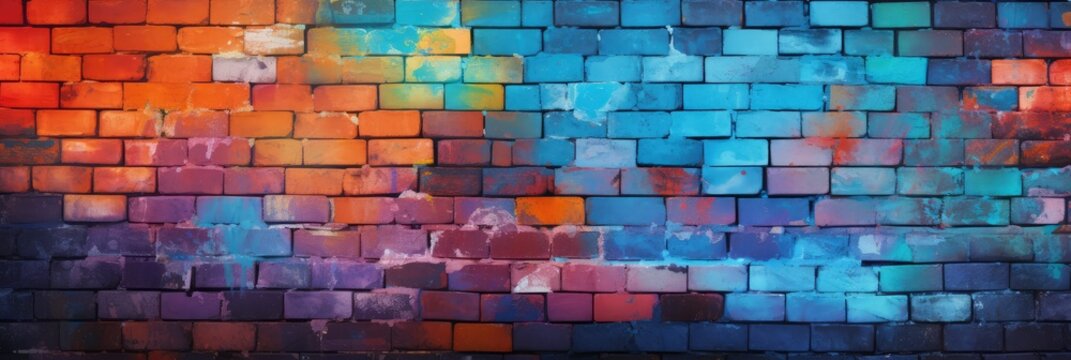 A Vibrant Urban Graffiti Wall Gradient, Background Image, Background For Banner, HD © ACE STEEL D