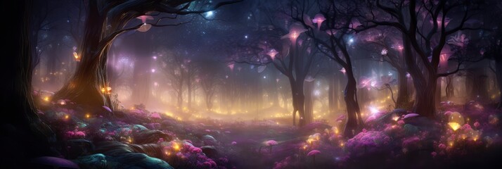 A Whimsical Fairy Tale Forest With Abstract, Background Image, Background For Banner, HD
