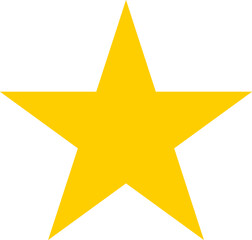 Obraz premium Star shape. Star icon. 5 Five Stars customer product rating review flat icon for apps and websites. Yellow star Rating symbol vector.
