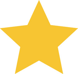 Star shape. Star icon. 5 Five Stars customer product rating review flat icon for apps and websites. Yellow star Rating symbol vector.