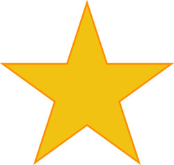Star shape. Star icon. 5 Five Stars customer product rating review flat icon for apps and websites. Yellow star Rating symbol vector.