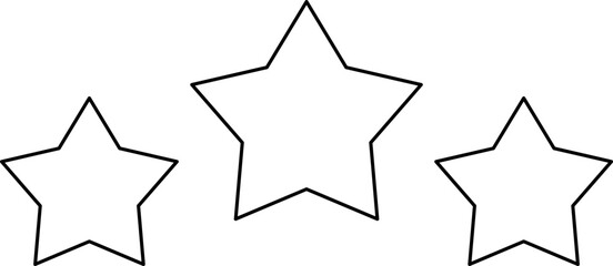 Star shape. Star icon. 5 Five Stars customer product rating review flat icon for apps and websites. Yellow star Rating symbol vector.