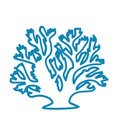 coral sea line icon set 