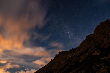 sunset in the mountains