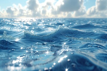 3d rendering water caustics. Texture of the water surface