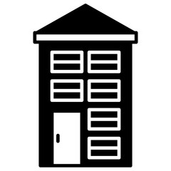 House glyph and line vector illustration