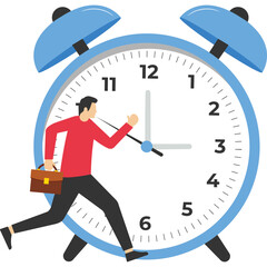 Concept of saving time, saving money. time is money. Business and management, financial investment in stock market, future earnings growth, vector illustration.