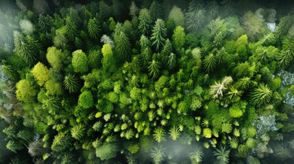 From a bird's eye view, I saw a vast forest, full of trees and green, montage photography, 