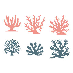 bundle coral sea icon set design
