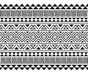 Ethnic tribal seamless geometric pattern