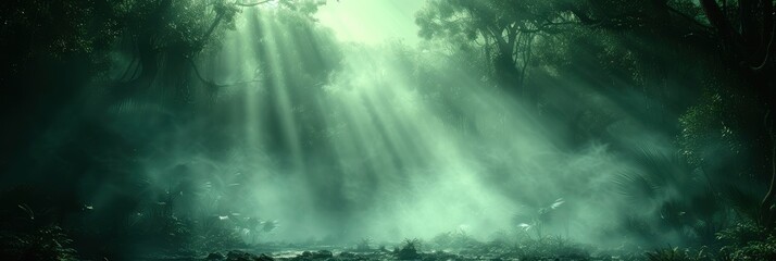 Deep Mysterious Forest Mist Texture, Background Image, Background For Banner, HD